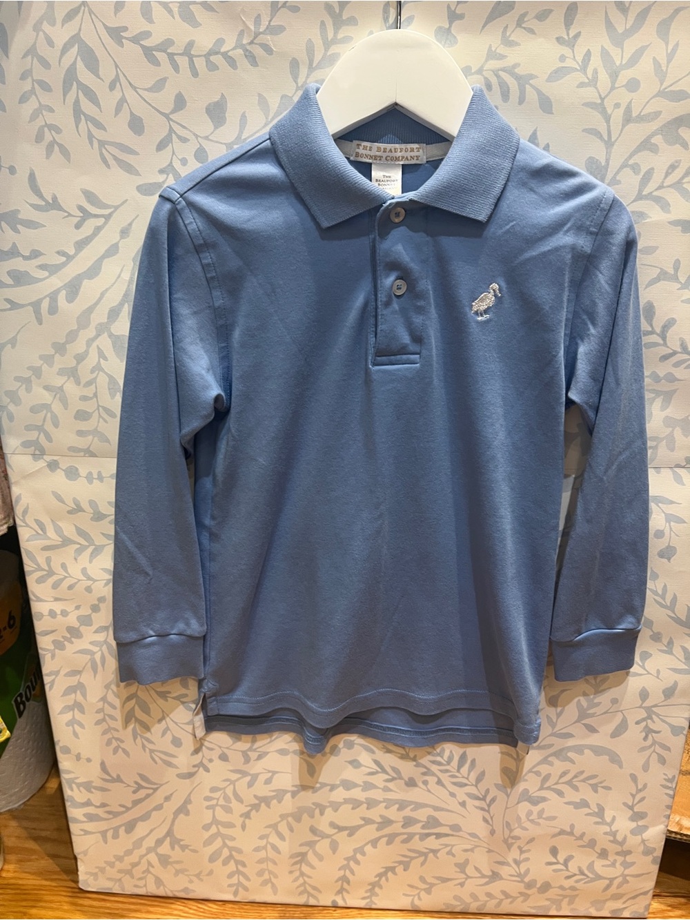 The Beaufort Bonnet Company Boys Long-Sleeve Polo in Light Blue